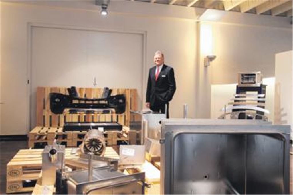 Rolf Waldi, Geschäftsführer von Blanco CS, etabliert die Unternehmersgruppe auch als wichtiger Zulieferer von Edelstahlprodukten für Industriekunden aus den unterschiedlichsten Branchen  von Küchentechnik bis hin zur Automobilindustrie. 
Foto: Goertz