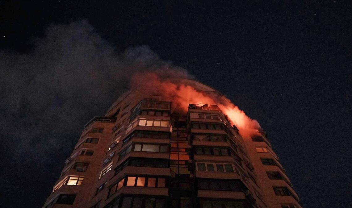 Russland überzog die Ukraine in der Nacht erneut mit Luftangriffen.