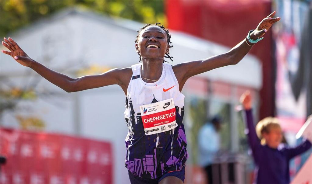 Ruth Chepngetich lief in Chicago als erste Frau einen Marathon unter 2:10 Stunden.