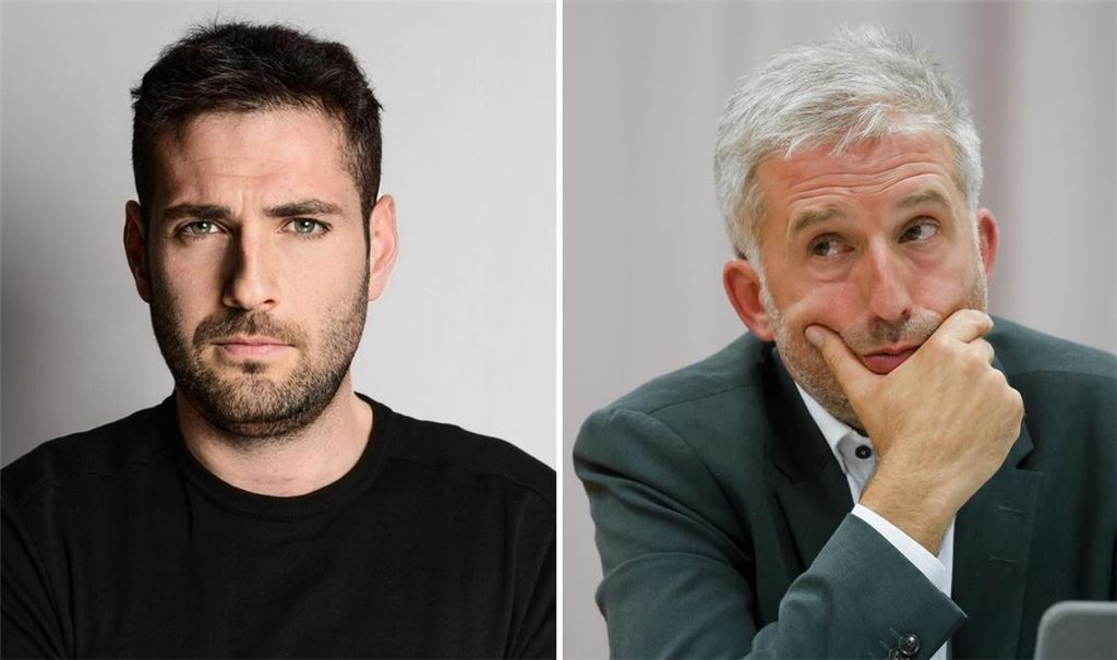 Ryyan Alshebl (links), Bürgermeister von Ostelsheim (Kreis Calw), wünscht sich Boris Palmer in einem Amt auf Landesebene.