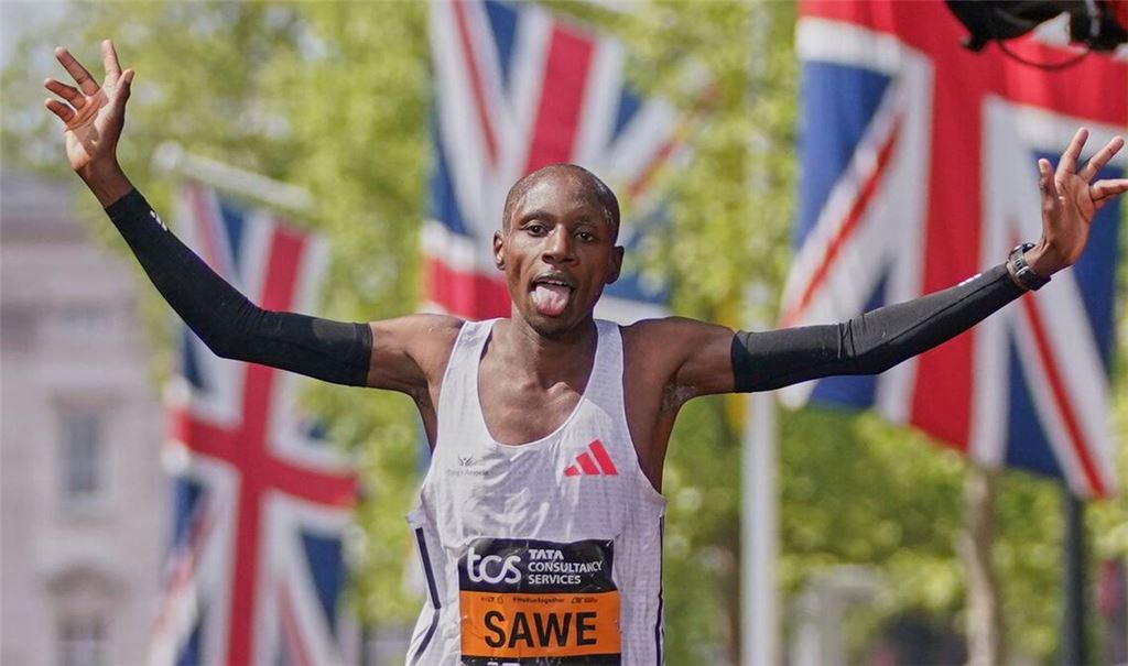 Sabastian Sawe durchbricht in London die 2-Stundenmarke.