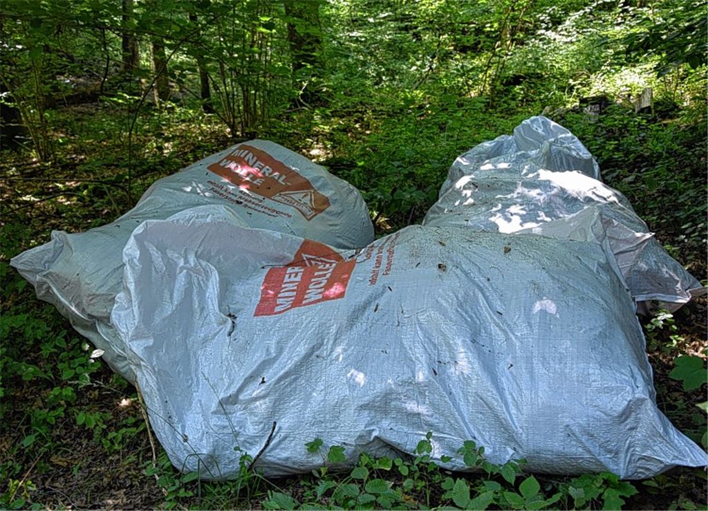 Abfälle im Wald illegal entsorgt