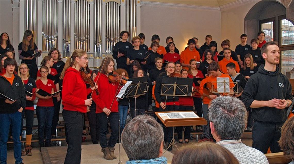 Sänger und Instrumentalisten stellen ihr Talent unter Beweis.