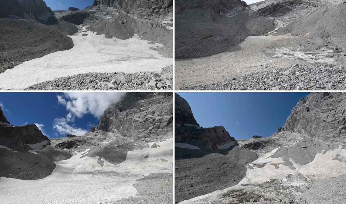 Saharastaub hatte vor allem im Sommer 2022 das Eis dunkler aussehen lassen. (Archivbild)