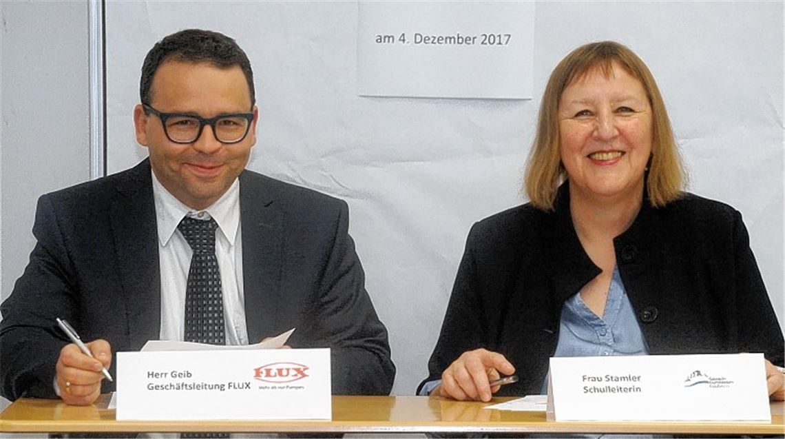 Schule kooperiert mit der Firma Flux