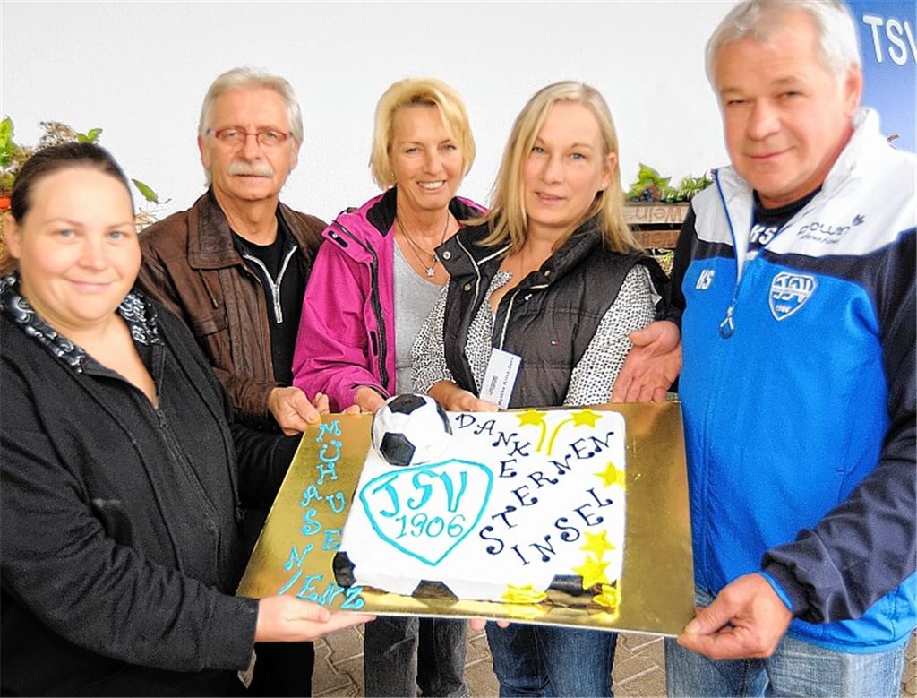 Eine TSV-Torte als Dankeschön