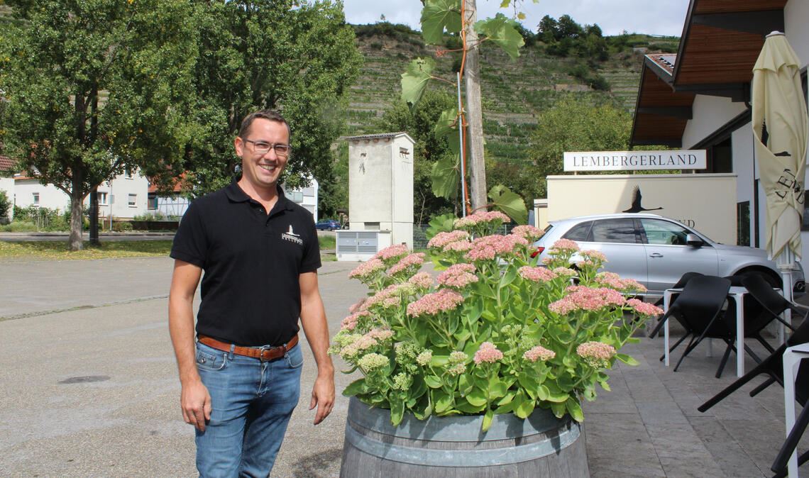 Sascha Reich von der Lemberland Kellerei: „Ich bin optimistisch“ Sascha Reich ist Vorstandsvorsitzender der Lembergerland Kellerei Roßwag. Foto: Prokoph