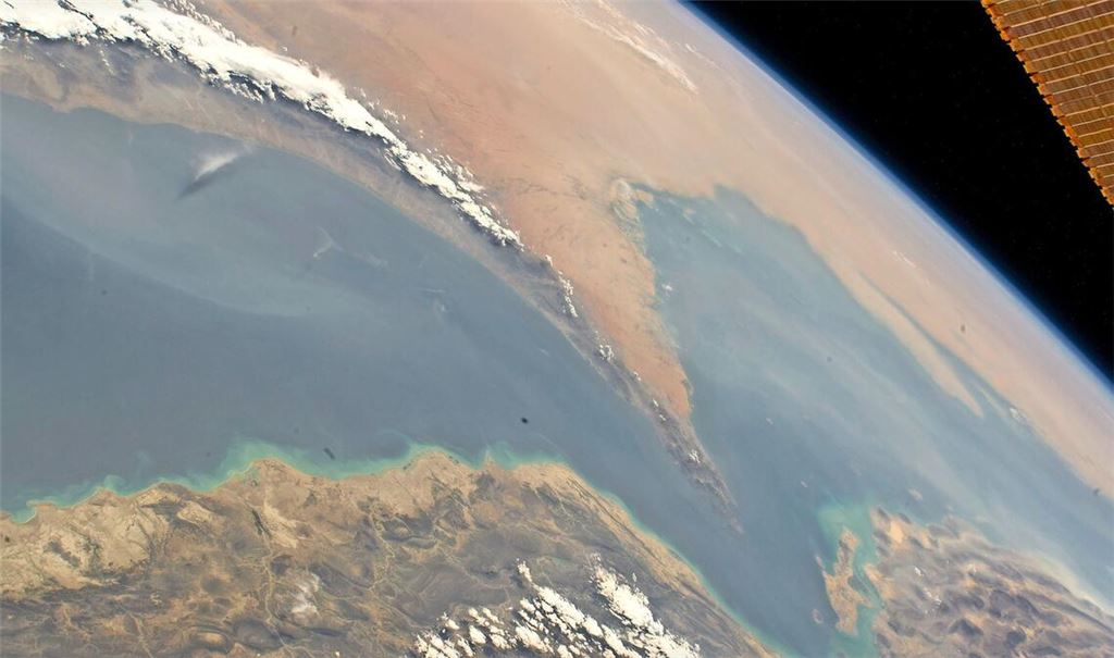 Satellitenbild der Straße von Hormus.