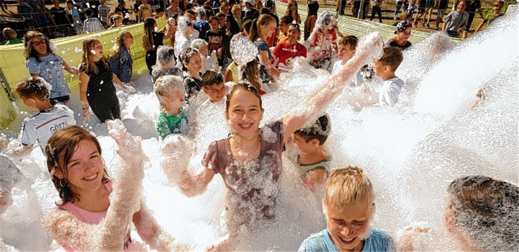 Schaumparty beim Abistreich