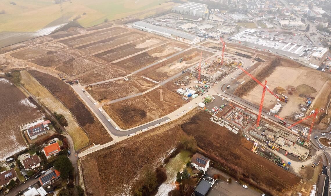 Schauplatz eines aufwendigen Diebstahls: die Ziegelei-Baustelle. Foto: Fotomoment