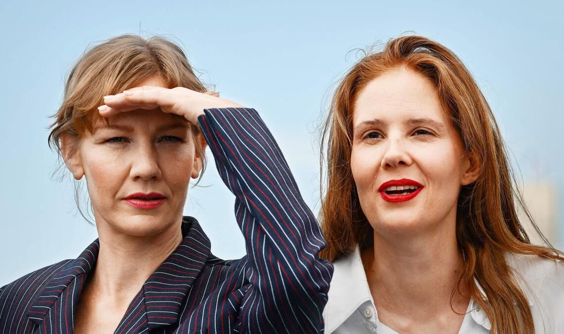 Schauspielerin Sandra Hüller und Regisseurin Justine Triet  bei den Filmfestspielen in Cannes