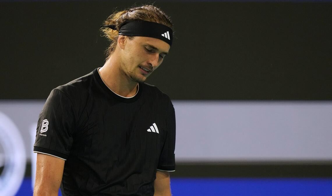 Scheiterte in Miami erneut an Jannik Sinner: Alexander Zverev hat die letzten sieben Duelle mit dem Italiener verloren.