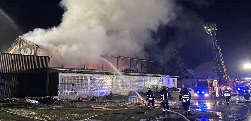 Scheunenbrand: 200000 Euro Schaden