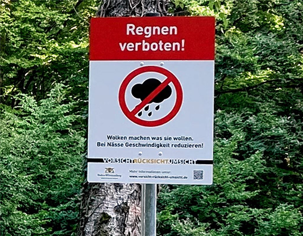 Schilder wie dieses in Ellmendingen sollen Verkehrsteilnehmer sensibilisieren.privat