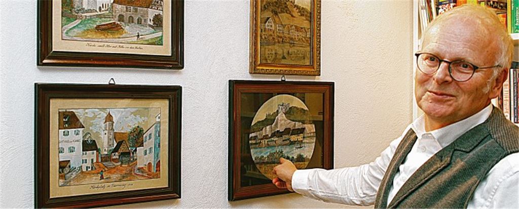Schmuckstücke: Die Aquarelle , die Karl Röckingers Verbundenheit mit der alten Heimat Dürrmenz zeigen, sind teils über 110 Jahre alt. Kollros
