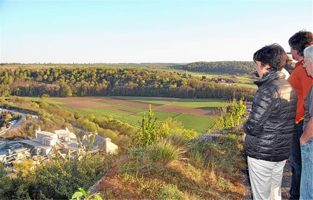 Schöne Aussicht inklusive: Blick hinab in den Steinbruch Zimmermann.