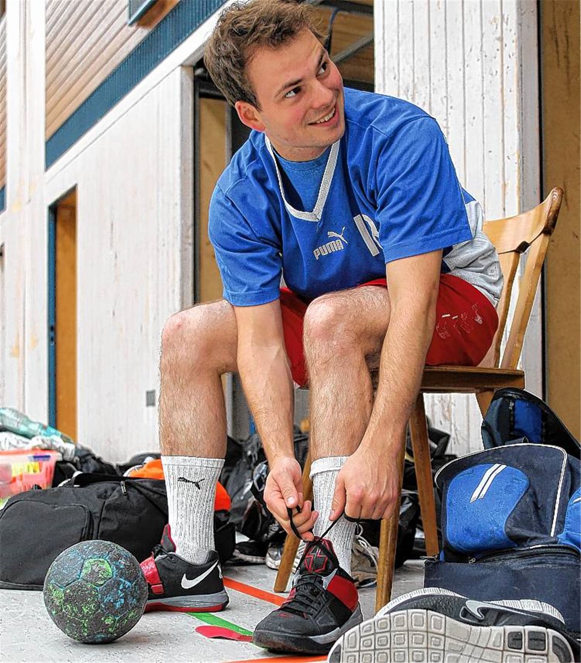 Schuhe zu und los geht’s: Der ehemalige TGS-Spieler Hagen Körner ist jetzt für die SG Pforzheim/Eutingen am Ball. 