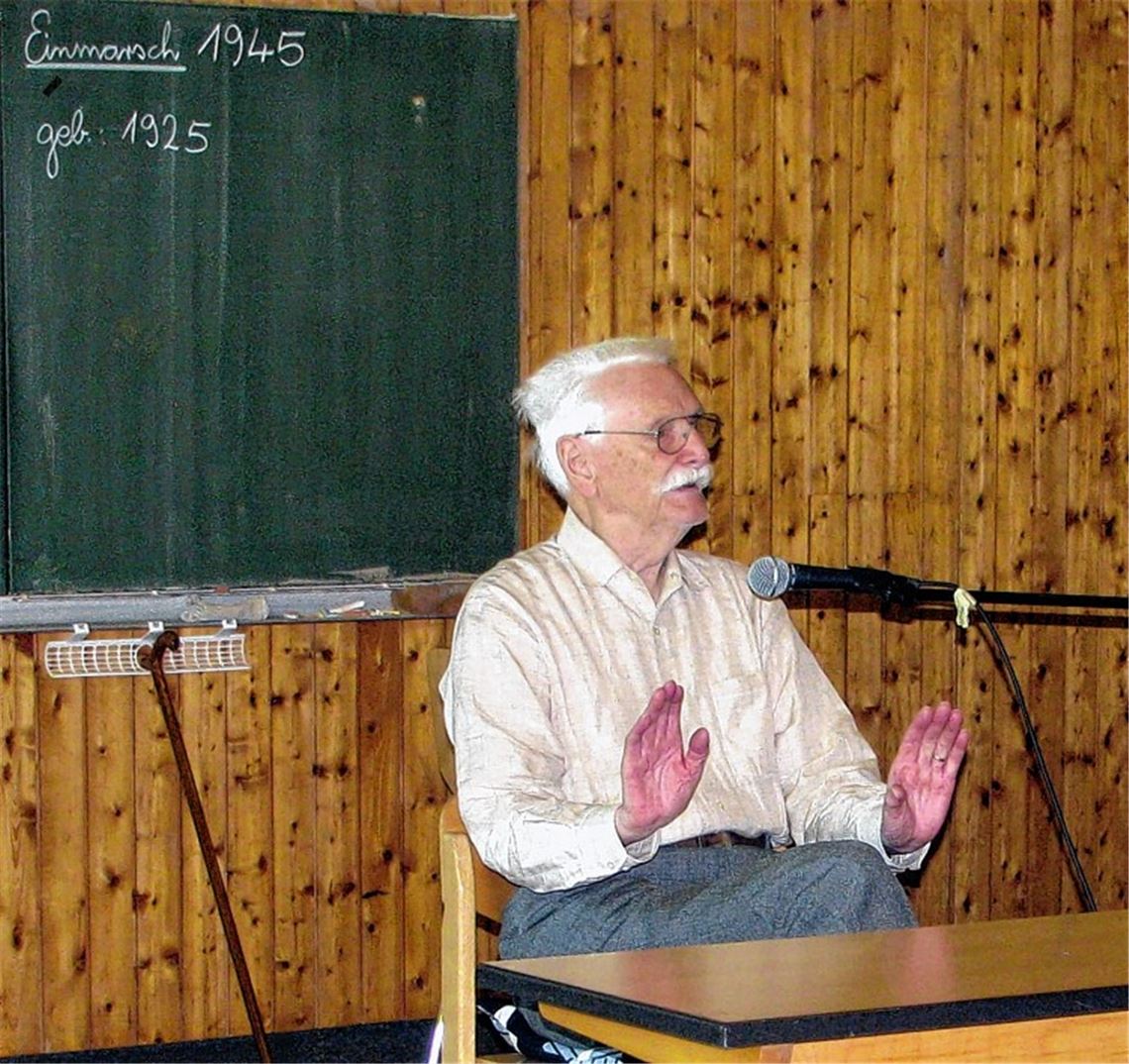 Schulstunde mit Werner Scheytt.