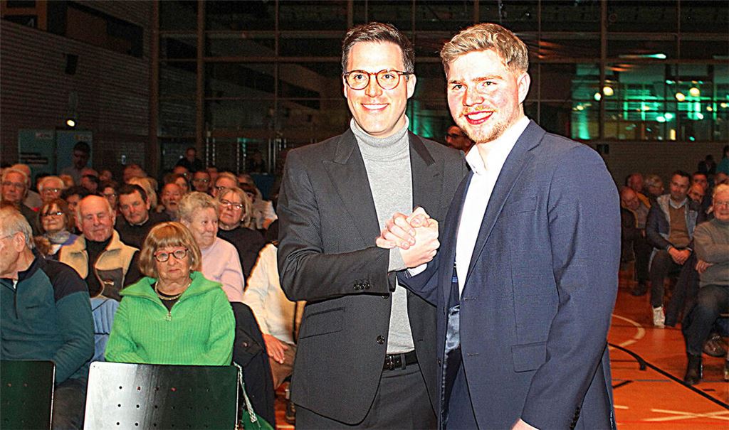 Schulterschluss: Der Spitzenkandidat der CDU im Land, Manuel Hagel (li.), und der Enzkreis-Kandidat Nico Gunzelmann. Fotos: Prokoph