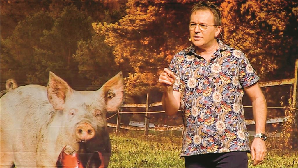 Schwein gehabt: Heinrich del Core im Uhlandbau. Foto: Screenshot