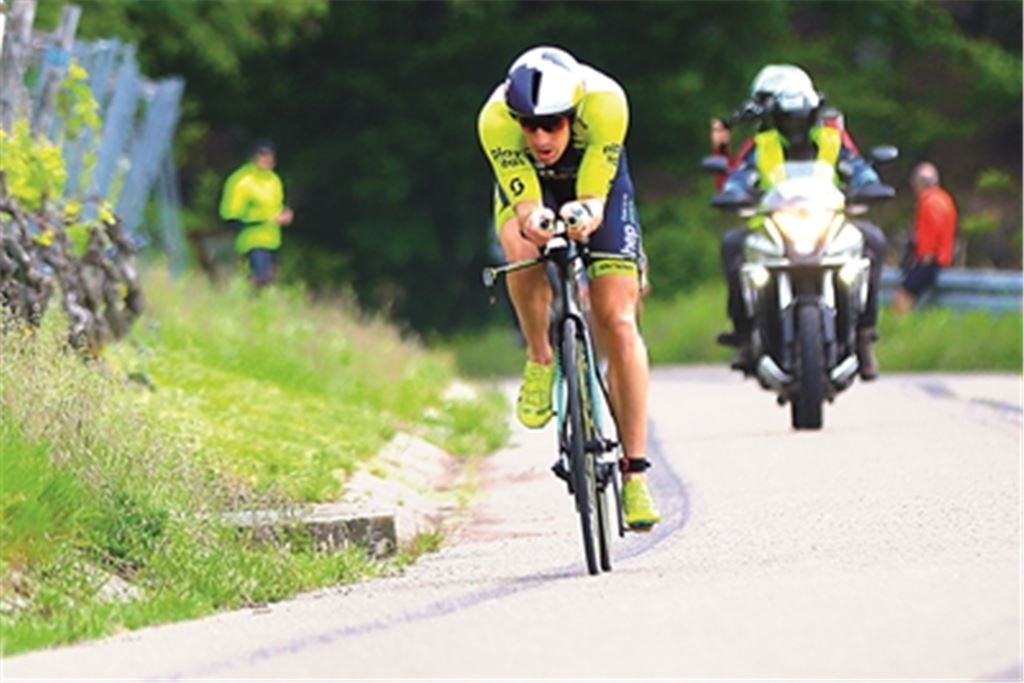 Sebastian Kienle Kienle im Mai 2019 bei der Challenge Heilbronn. Archivfoto: Huber
