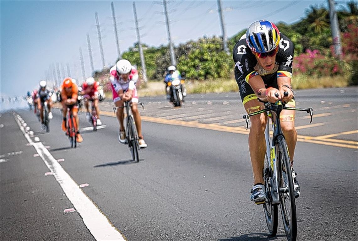 Ironman Hawaii gleich nach dem Torwandschießen
