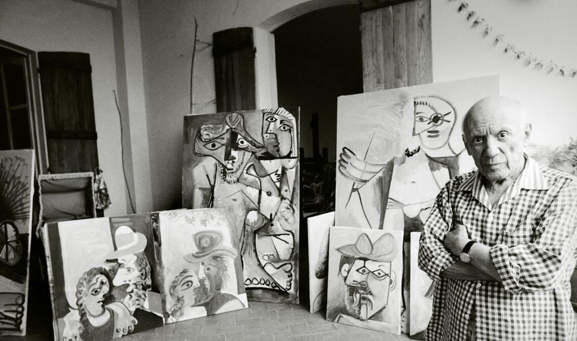 Sein Werk reizt Fälscher: Pablo Picasso 1971 in seinem Wohnhaus im südfranzösischen Mougins.