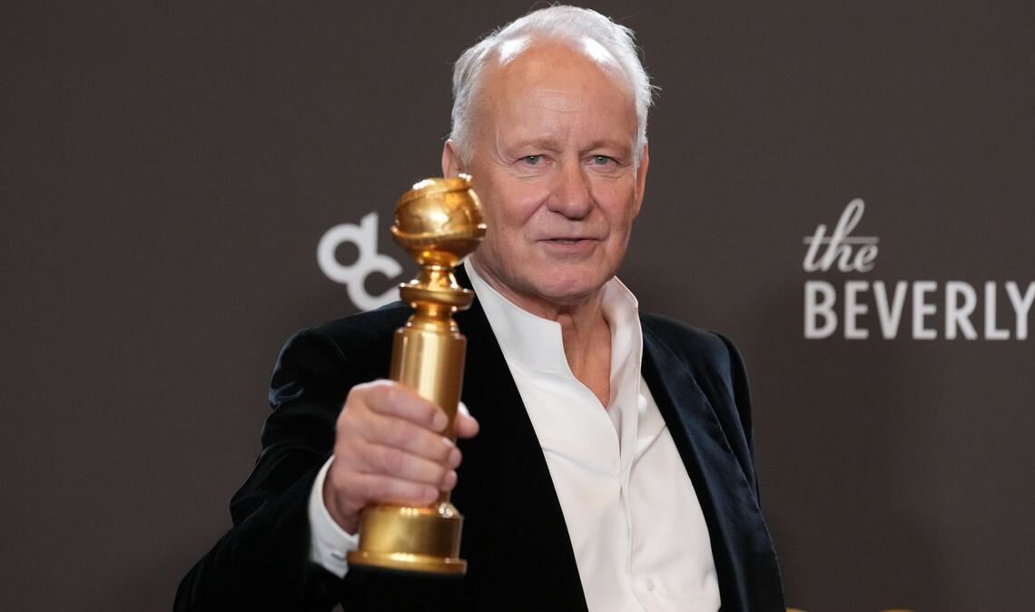 Seinen ersten Golden Globe bekam Skarsgård in diesem Jahr für seine Rolle in "Sentimental Value". (Archivbild)