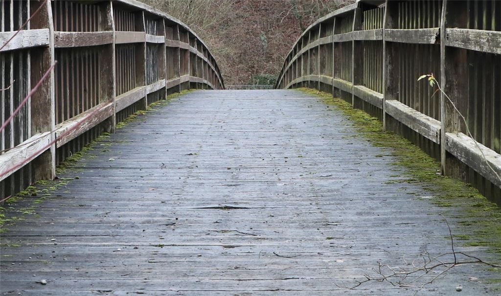 Seit Anfang April 2023 gesperrt: der marode „Schrammel-Steg“ in Enzberg. Foto: Archiv