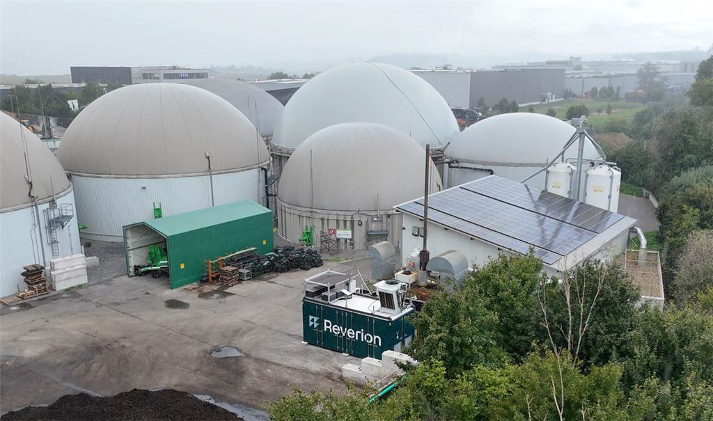 Seit Mitte des Jahres steht das Reverion-Kraftwerk auf der Biomethananlage. Foto: Reverion
