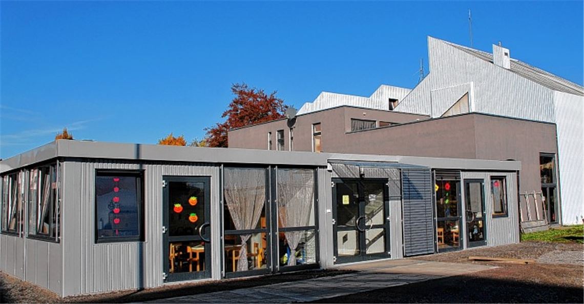 Seit Montag, 7.30 Uhr, in Betrieb: der Container-Kindergarten „Schatzkiste“ in Illingen.