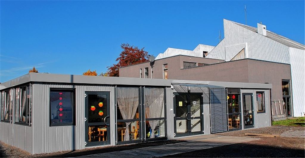 Seit Montag, 7.30 Uhr, in Betrieb: der Container-Kindergarten „Schatzkiste“ in Illingen.