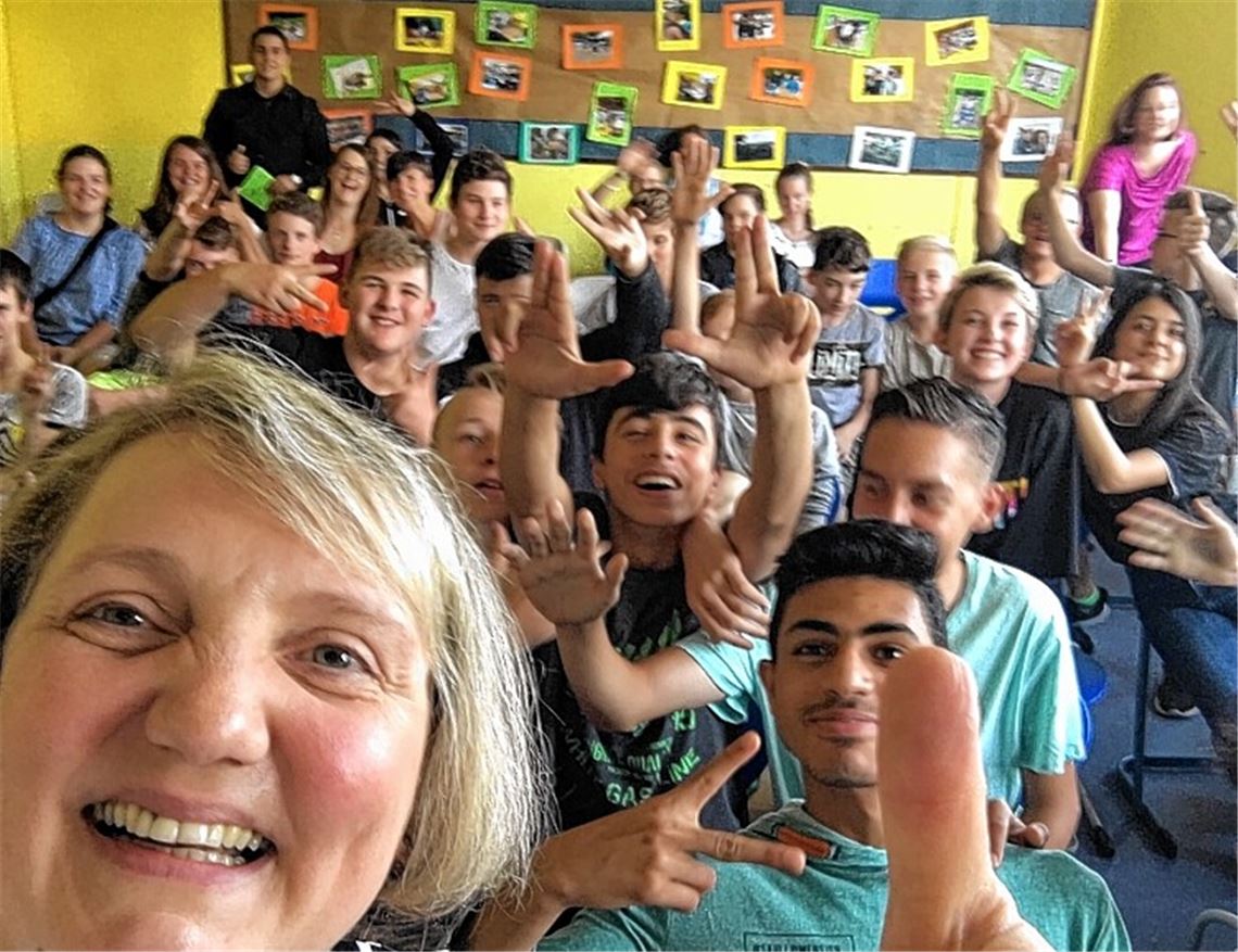 Katja Mast besucht die Schillerschule
