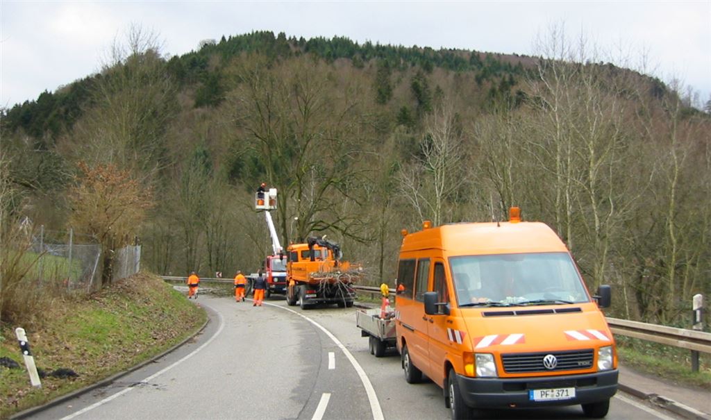 Sie arbeiten sehr gezielt: Die Mitarbeiter der Straßenmeisterei, die für die Pflege des Grüns an den Kreis- und Landesstraßen verantwortlich sind. Foto: enz/Heinrich Elwert