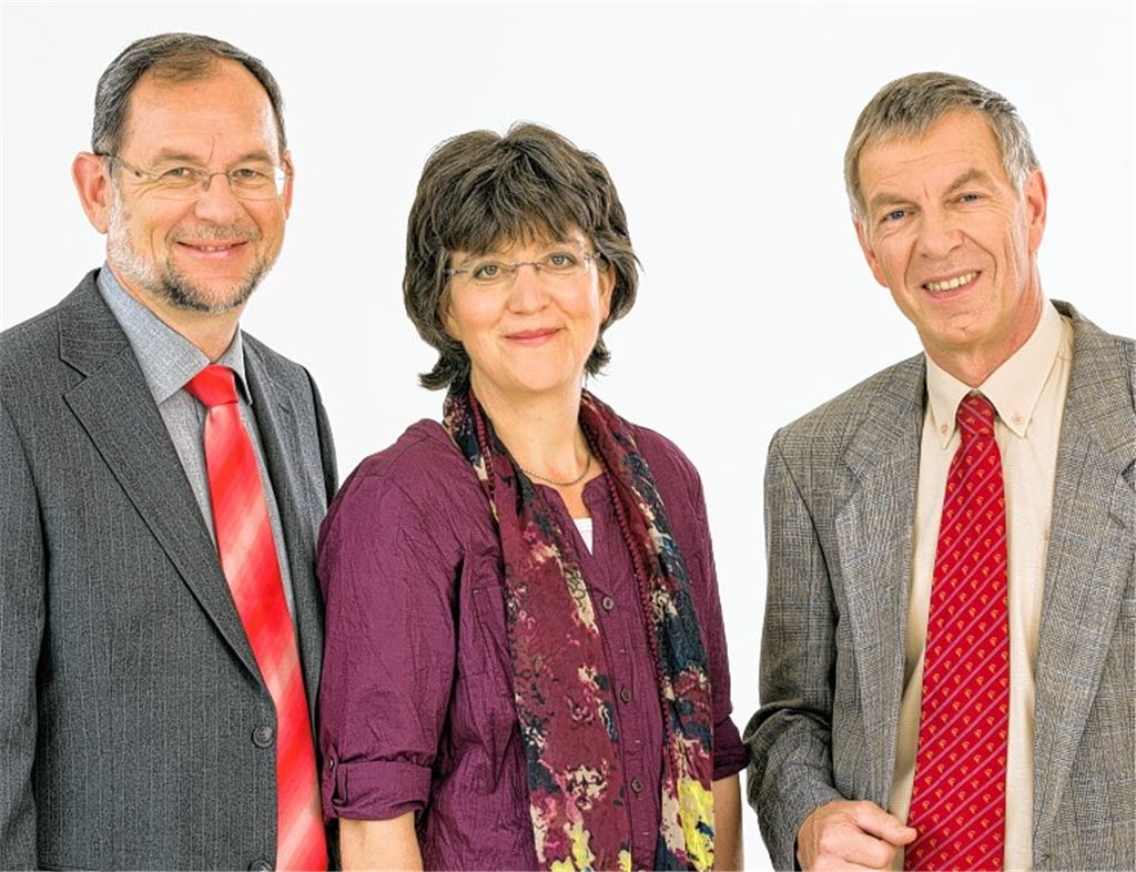 Sie vertreten die Kirchenbezirke Mühlacker und Vaihingen in der Landessynode der württembergischen Landeskirche (v. li.): Pfarrer Hans Veit aus Knittlingen, Dorothee Knappenberger aus Mühlacker und Ulrich Hirsch aus Sachsenheim-Spielberg.