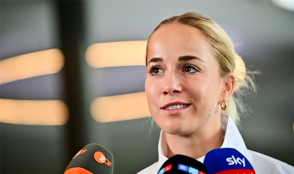 Sieht die Zukunft positiv: DFB-Kapitänin Giulia Gwinn.