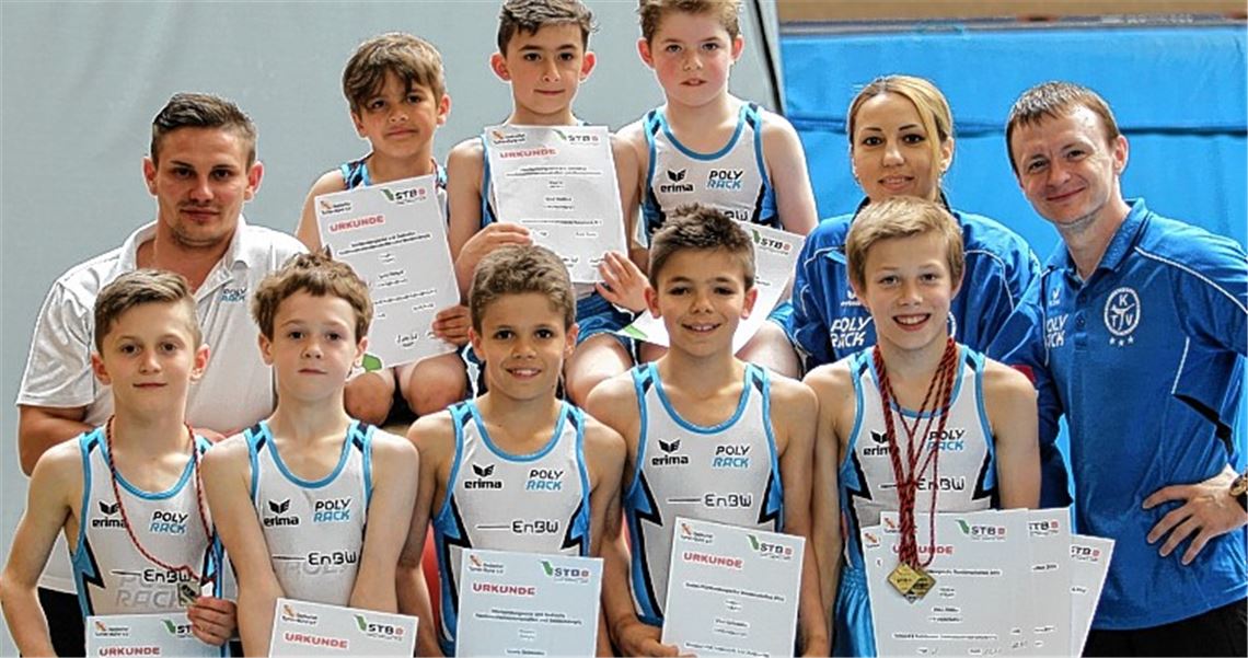 Silas Hittler (vorne re.) ragt aus dem erfolgreichen KTV-Nachwuchs noch heraus.