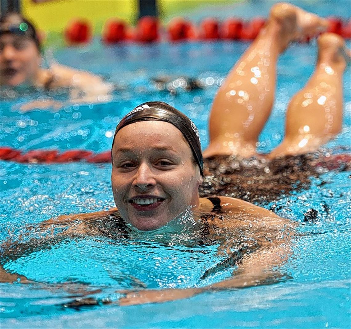 Silke Lippok ist nach ihrem Kreuzbandriss wieder im Becken und blickt auf das bisher spannendste Jahr ihrer Laufbahn zurück. Foto: Baumann