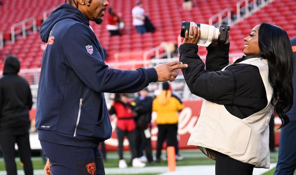Simone Biles' Ehemann Jonathan Owens war zum Zeitpunkt des Notfalls beim Training seines Teams. (Archivbild)