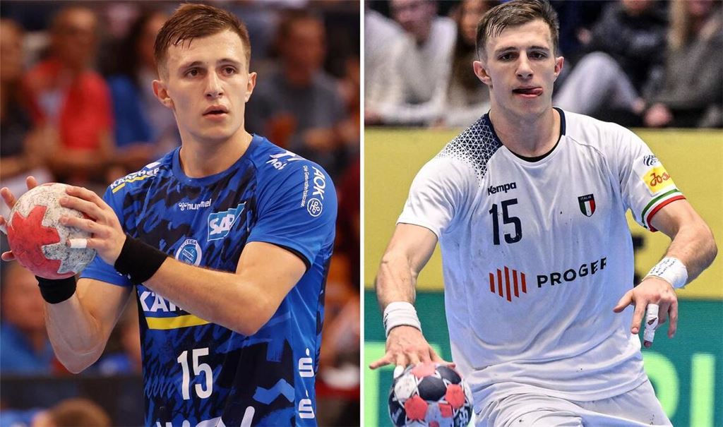 Simone Megon im Dress des TVB Stuttgart (li.) und im italienischen Nationaltrikot.