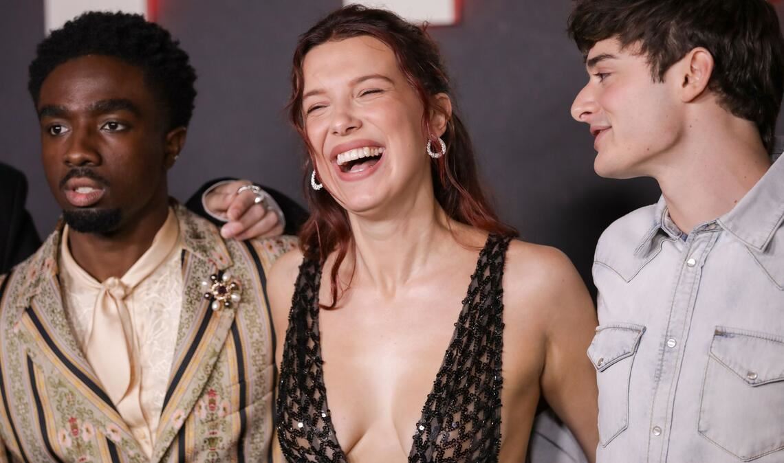 Sind auch einfach im Laufe der Serie erwachsen geworden: Caleb McLaughlin (24), Millie Bobby Brown (21) und Noah Schnapp (21). (Archivbild)