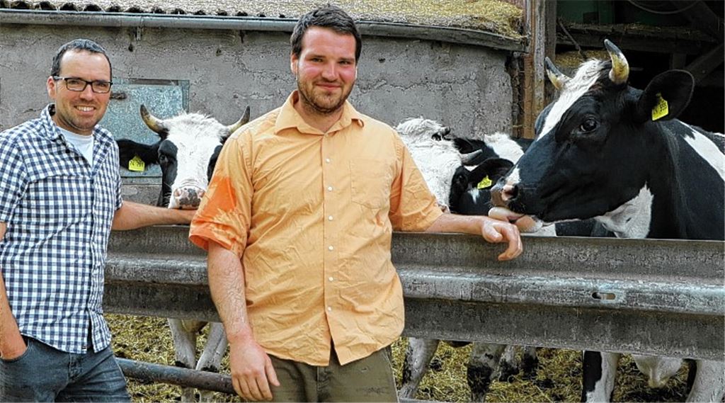 Sind von der Verträglichkeit ihrer Erweiterungspläne überzeugt: die künftigen Bioland-Bauern Christoph (li.) und David Gutjahr.Willimek