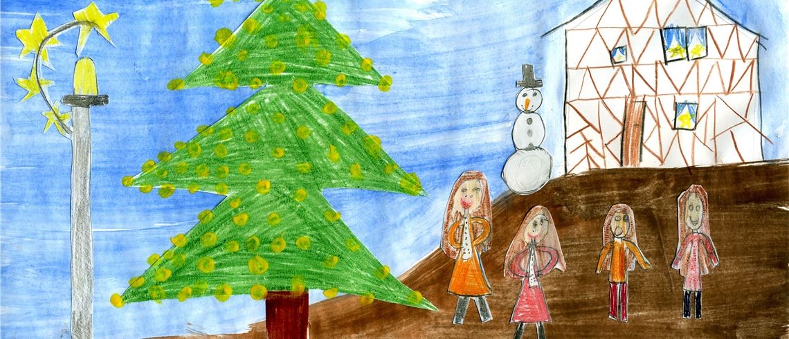 Was ist mir an Weihnachten wichtig? So hat sich Nora Räuchle aus Schützingen bei unserer letztjährigen Aktion das große Fest ausgemalt.Archiv