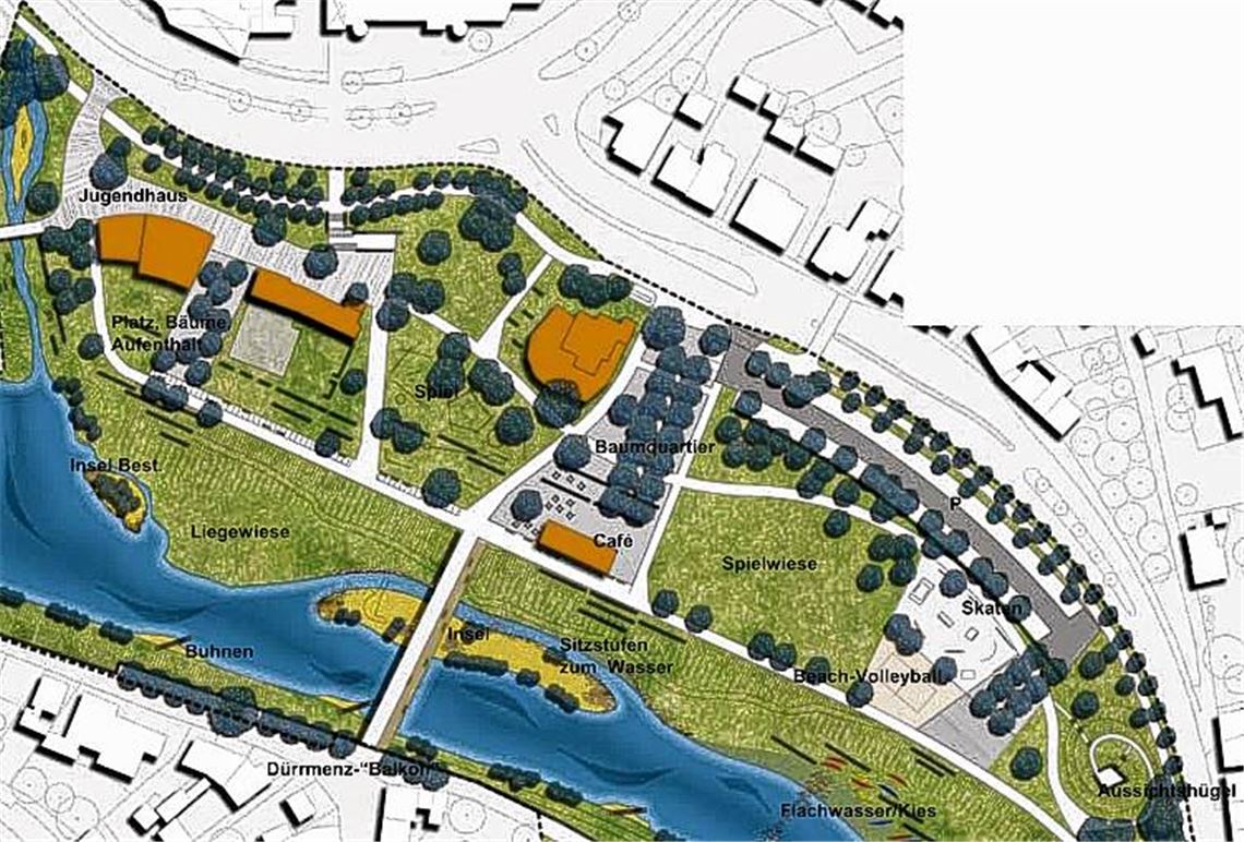 So könnte die Enz samt Vorland und angrenzendem Gartenschaugelände aussehen. Grafik: privat