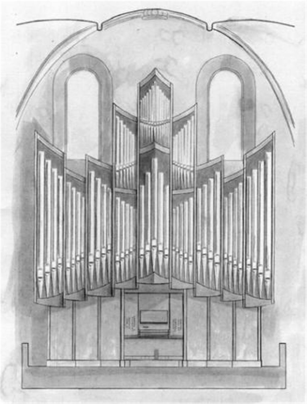 So sieht die neue Orgel der Klosterkirche Maulbronn aus. Das neue Instrument soll bis Juli 2013 aufgebaut und spielbereit sein. Fotos: Grafik Grenzing, Franz