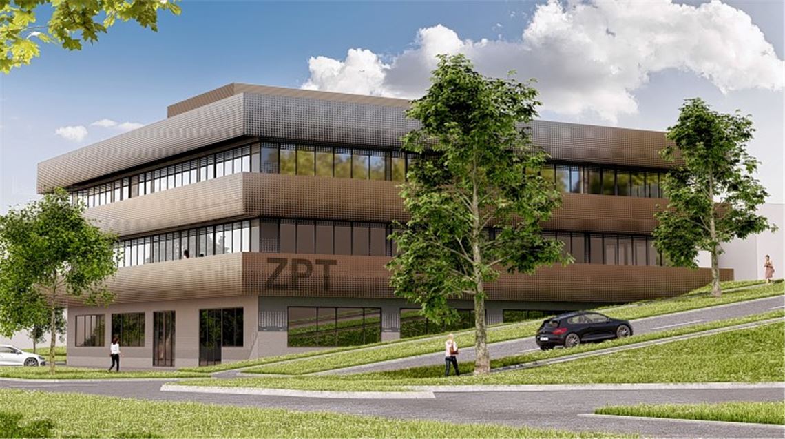 So soll das Zentrum für Präzisionstechnik (ZPT) bei der Hochschule aussehen, das laut Zeitplan im Sommer 2021 eröffnet wird.Grafik: privat