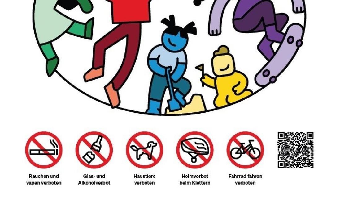 So soll das neue Spielplatz-Schild aussehen. (Handout)