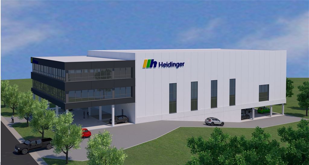 So soll der neue Komplex der Firma Heidinger Kühltechnik aussehen. Grafik: Harsch Fertigbau