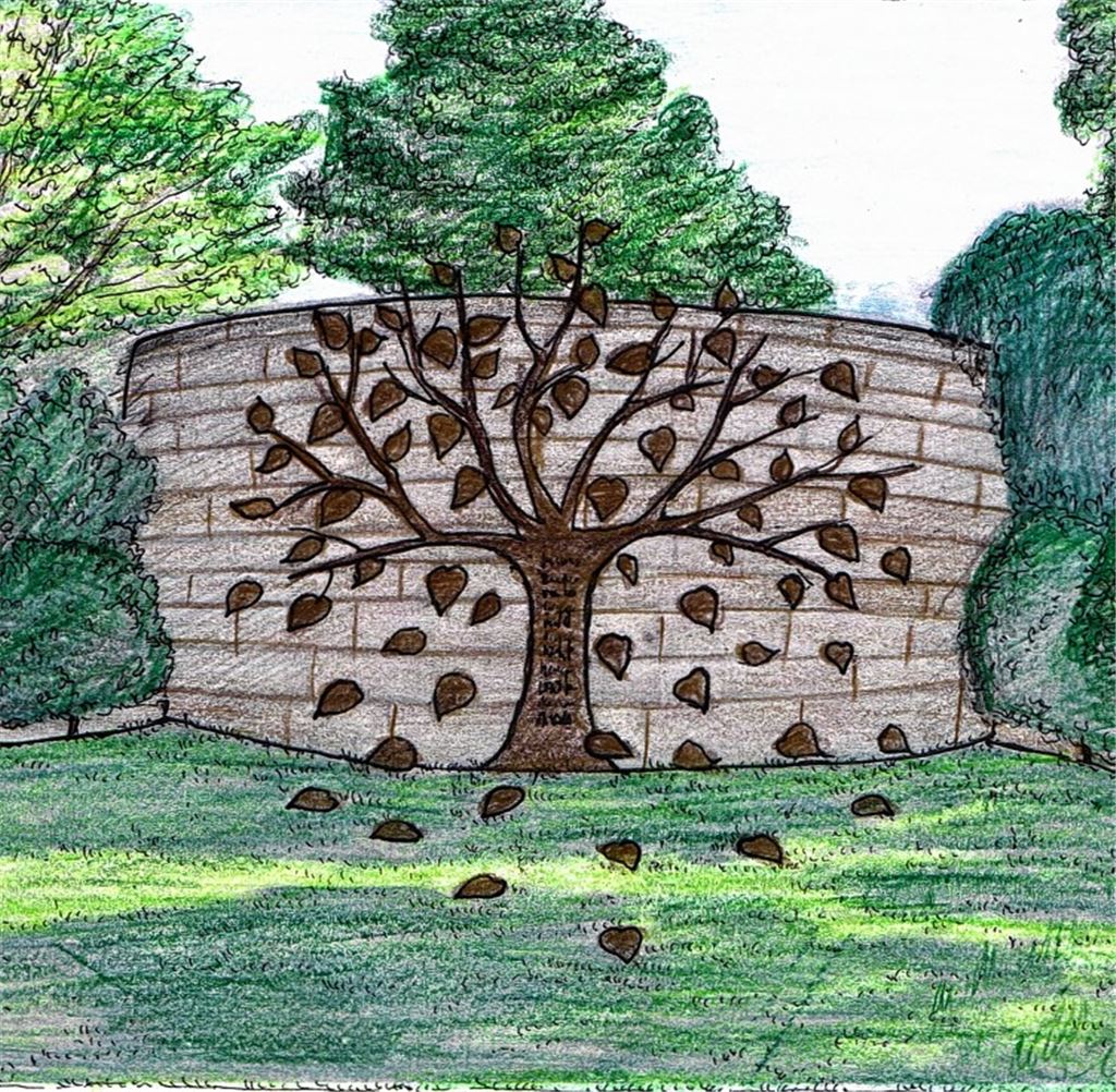 So wird das neue Rasengrabfeld auf dem Sternenfelser Friedhof aussehen.Skizze: Schäfer