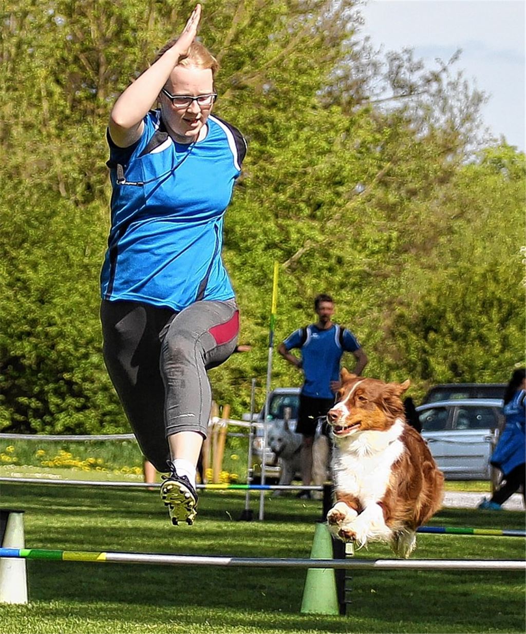 Sofie Bloß und Lou, ein Australian Shepherd, haben im Vierkampf die Nase vorn.